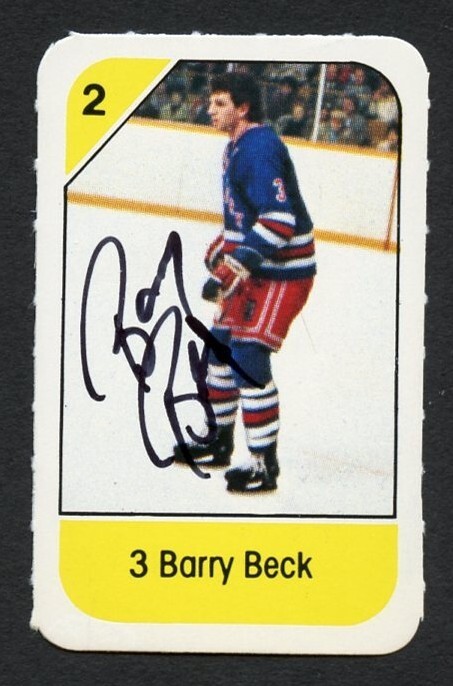 Barry Beck signed autograph auto 1982-83 Post Cereal NHL Hockey Card