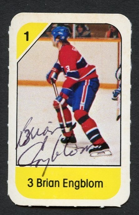 Brian Engblom signed autograph auto 1982-83 Post Cereal NHL Hockey Card