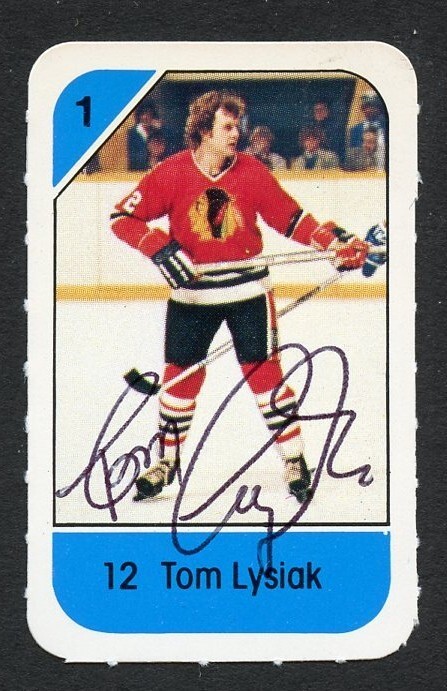 Tom Lysiak signed autograph auto 1982-83 Post Cereal NHL Hockey Card