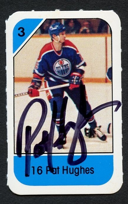 Pat Hughes signed autograph auto 1982-83 Post Cereal NHL Hockey Card