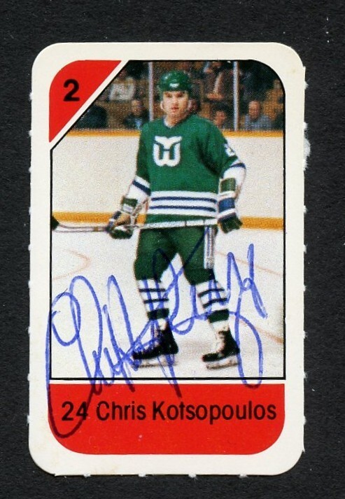 Chris Kotsopoulos signed autograph auto 1982-83 Post Cereal NHL Hockey Card