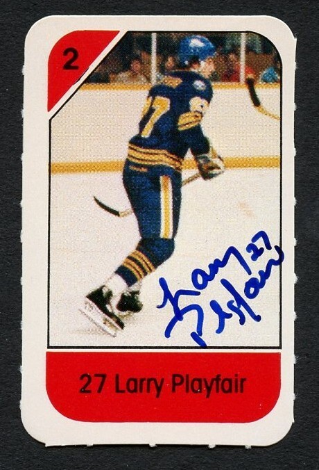 Larry Playfair signed autograph auto 1982-83 Post Cereal NHL Hockey Card