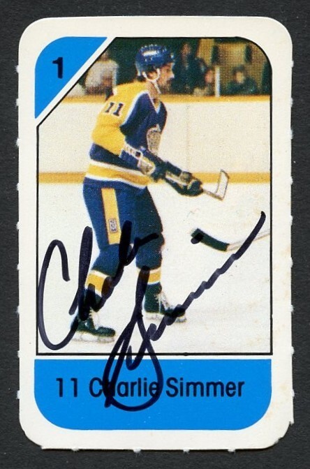 Charlie Simmer signed autograph auto 1982-83 Post Cereal NHL Hockey Card