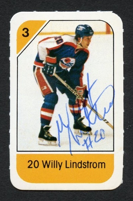 Willy Lindstrom signed autograph auto 1982-83 Post Cereal NHL Hockey Card