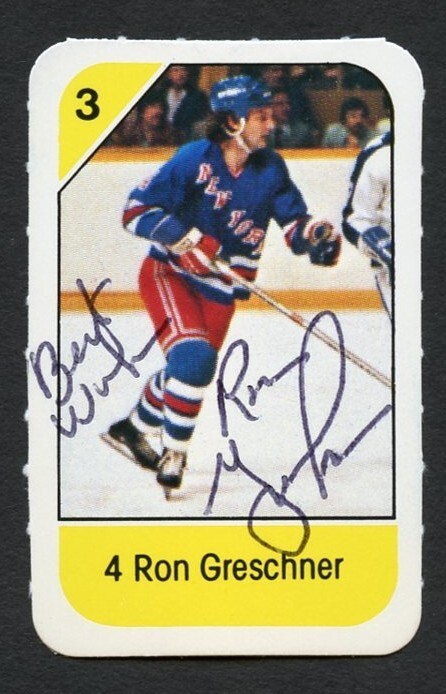 Ron Greschner signed autograph auto 1982-83 Post Cereal NHL Hockey Card