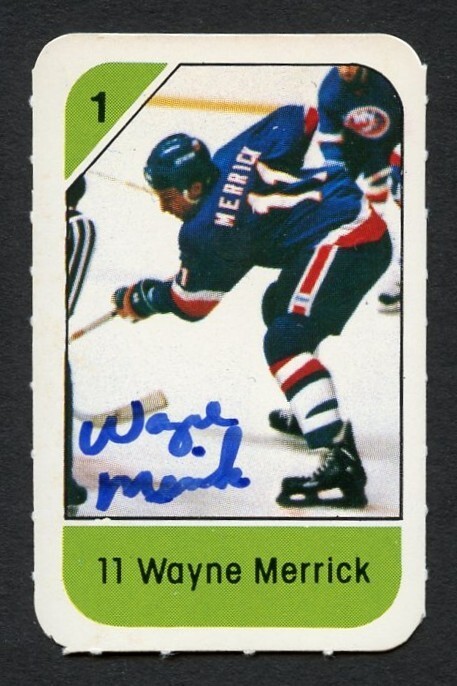 Wayne Merrick signed autograph auto 1982-83 Post Cereal NHL Hockey Card