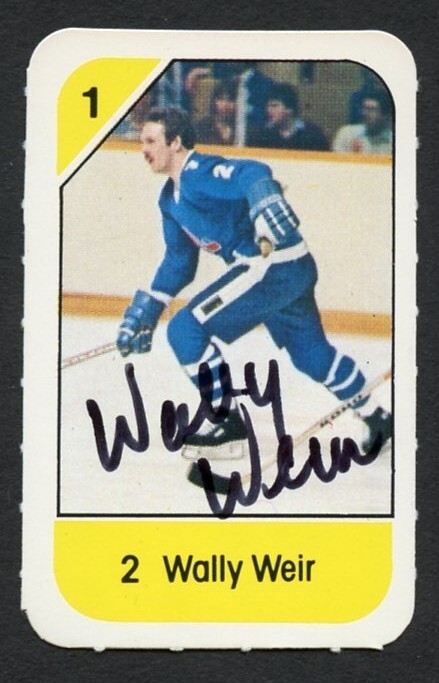 Wally Weir signed autograph auto 1982-83 Post Cereal NHL Hockey Card