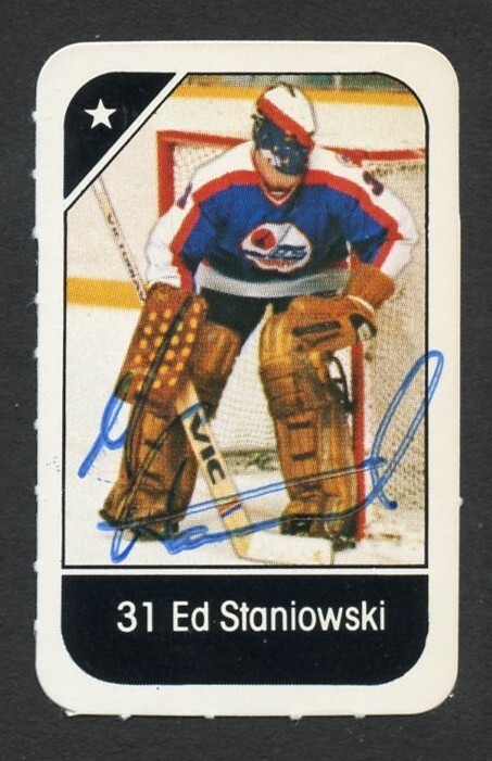 Ed Staniowski signed autograph auto 1982-83 Post Cereal NHL Hockey Card