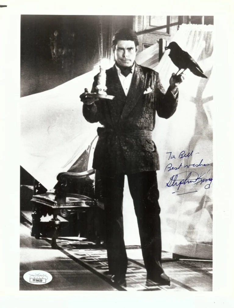 Stephen King Signed Autographed 8X10 Photo B/W AMEX Commercial Raven Candle JSA