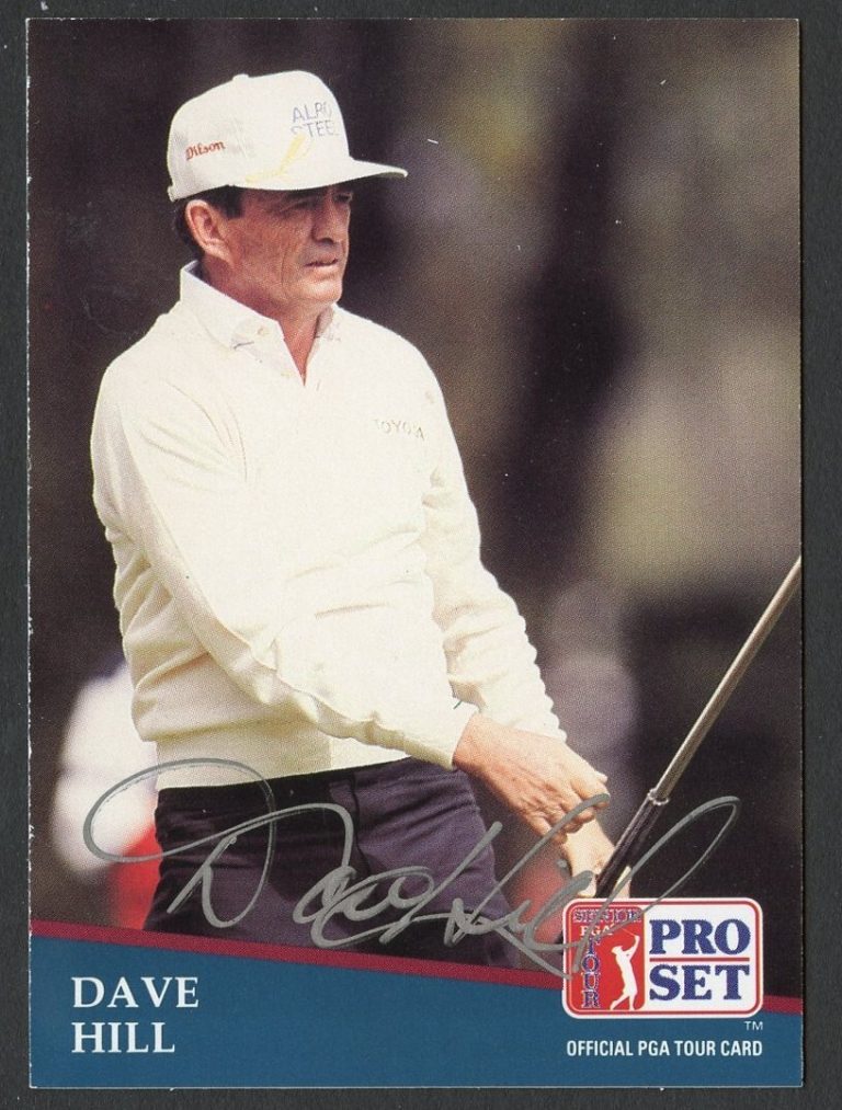 Dave Hill #195 signed autograph auto 1991 Pro Set Golf Trading Card
