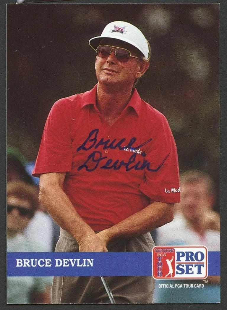 Bruce Devlin #251 signed autograph auto 1992 Pro Set Golf Trading Card