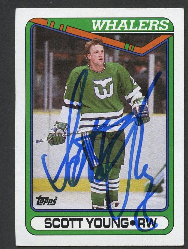 Scott Young #84 signed autograph auto 1990-91 Topps Hockey Trading Card