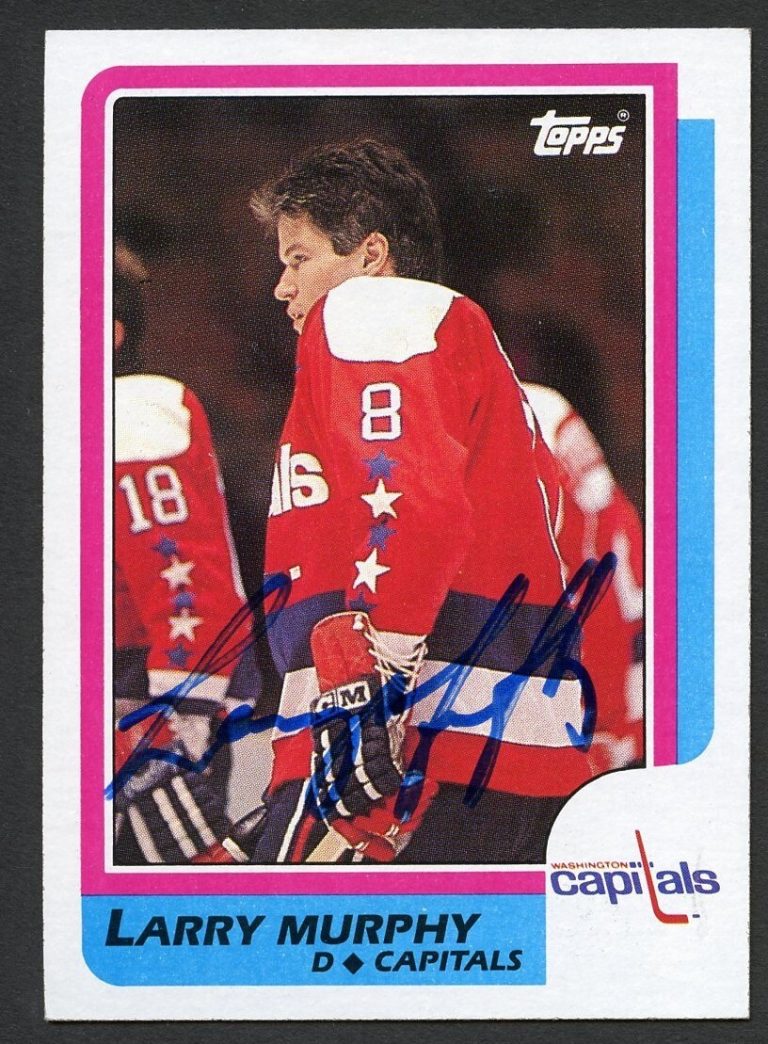 Larry Murphy #185 signed autograph auto 1986-87 Topps Hockey Trading Card