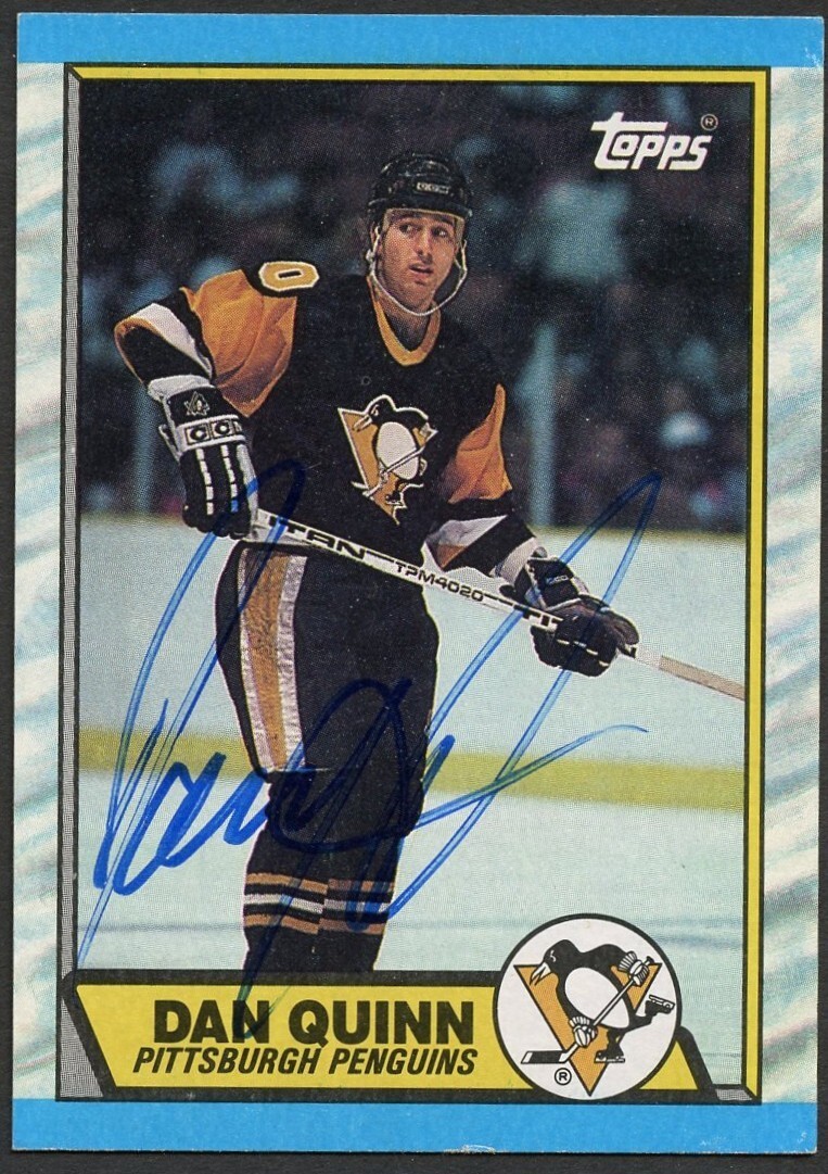 Dan Quinn #152 signed autograph auto 1989-90 Topps Hockey Trading Card