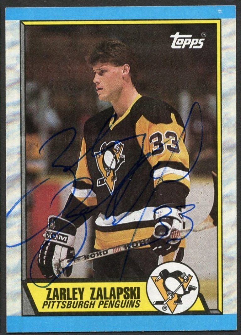 Zarley Zalapski #168 signed autograph auto 1989-90 Topps Hockey Trading Card