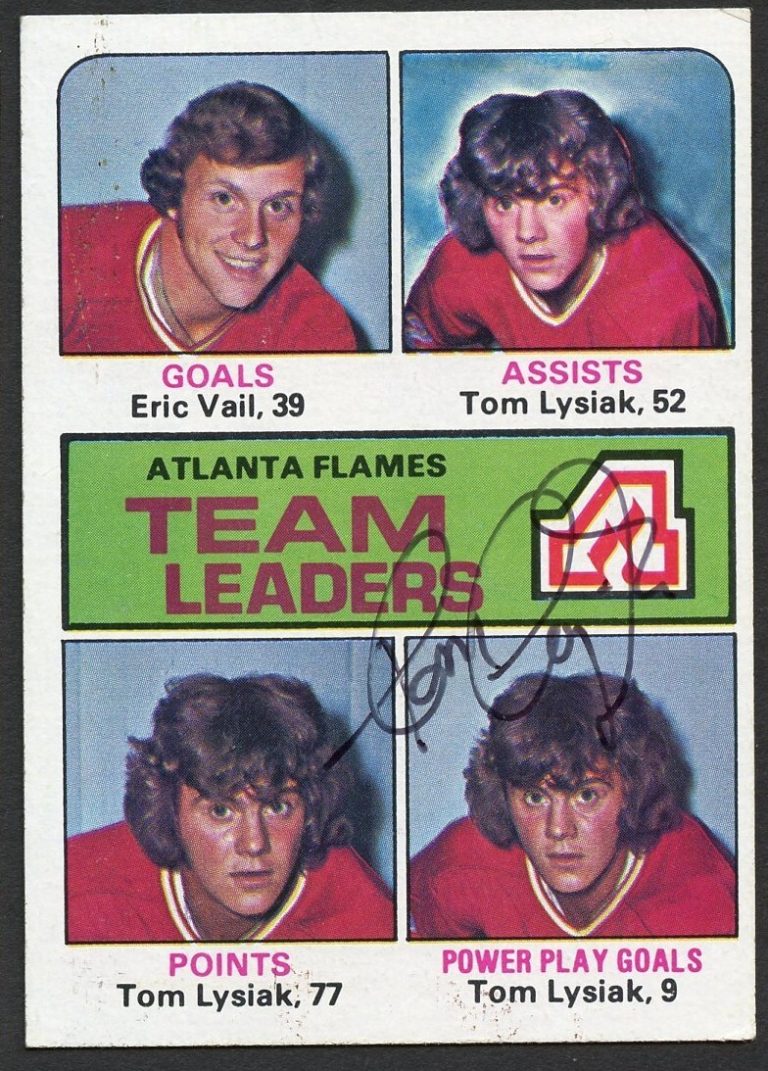 Tom Lysiak #313 signed autograph 1975-76 Topps Hockey Trading Card