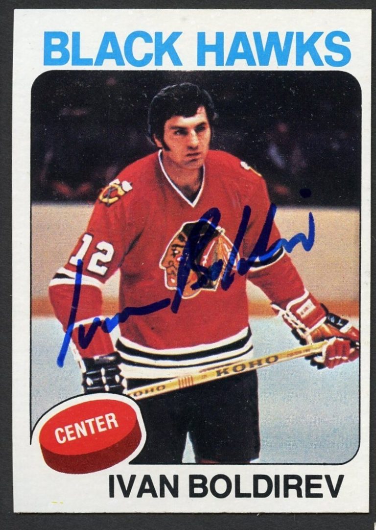 Ivan Boldirev #12 signed autograph 1975-76 Topps Hockey Trading Card