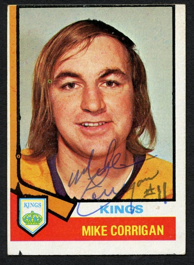 Mike Corrigan #37 signed autograph 1974-75 Topps Hockey Trading Card