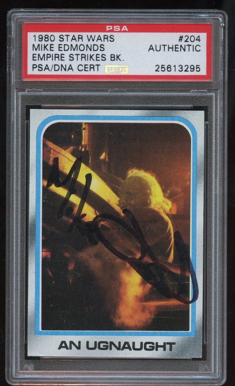 Mike Edmonds signed autograph 1980 Topps Empire Strikes Back Card PSA Slabbed