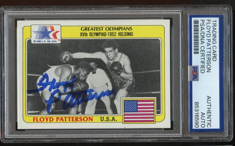 Floyd Patterson #77 signed autograph auto 1983 Topps Greatest Olympians Card PSA