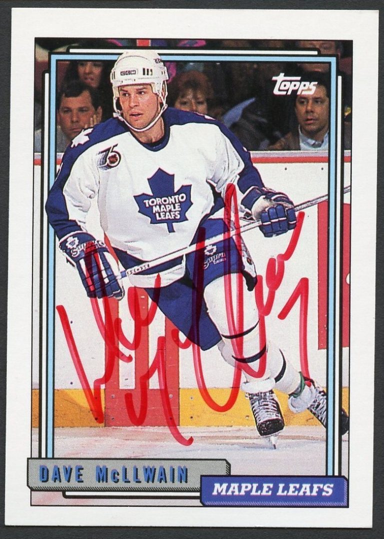 Dave Mcllwain #393 signed autograph auto 1992-93 Topps Hockey Trading Card