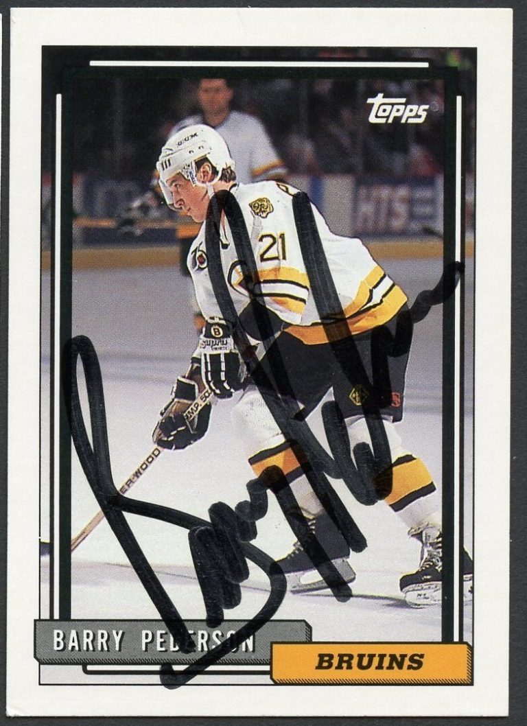 Barry Pederson #241 signed autograph auto 1992-93 Topps Hockey Trading Card