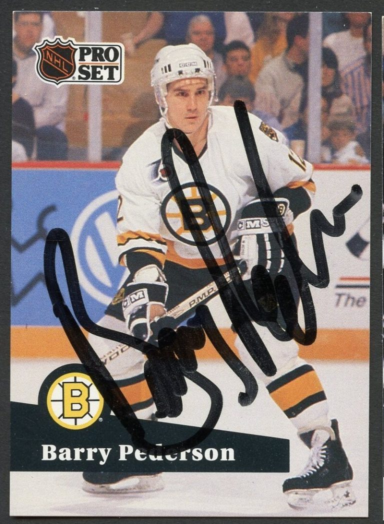 Barry Pederson #351 signed autograph auto 1991-92 Pro Set Hockey Trading Card