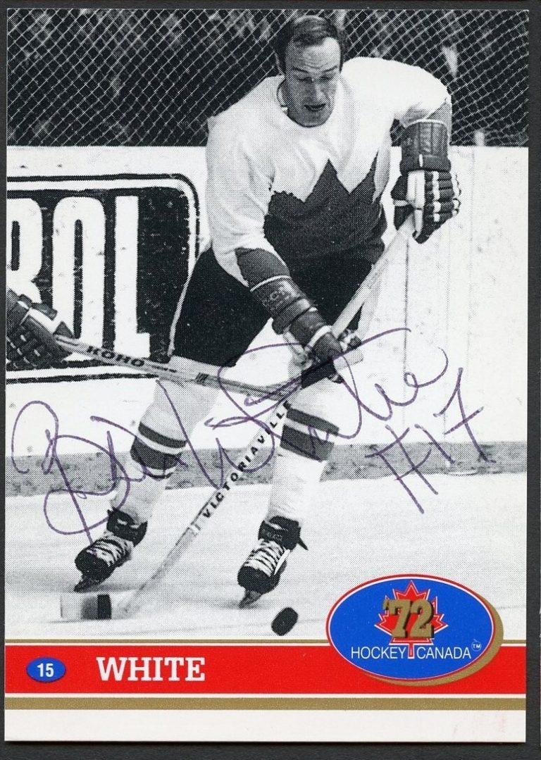 Bill White #15 signed autograph auto 1972 Hockey Canada Card 1991 Future Trends