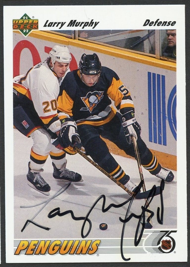Larry Murphy #302 signed autograph auto 1991-92 Upper Deck Hockey Card
