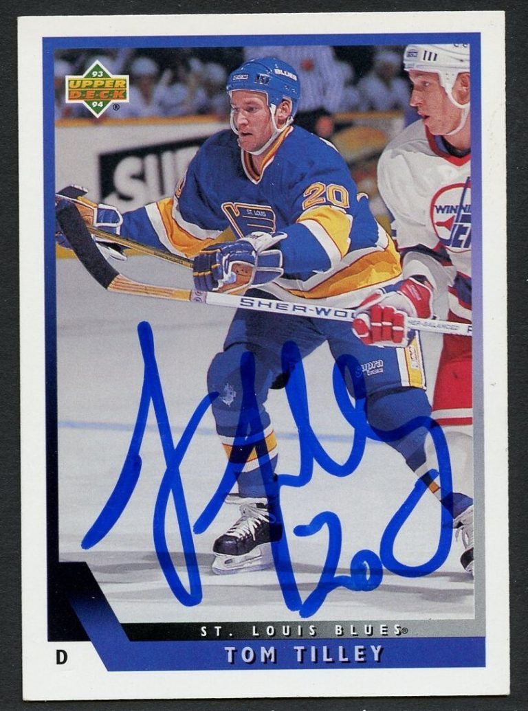 Tom Tilley #491 signed autograph auto 1993-94 Upper Deck Hockey Card