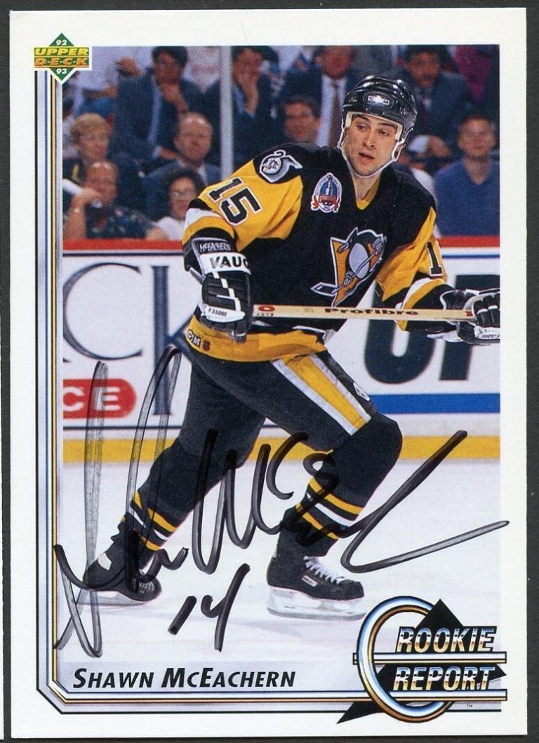 Shawn McEachern #368 signed autograph auto 1992-93 Upper Deck Hockey Card