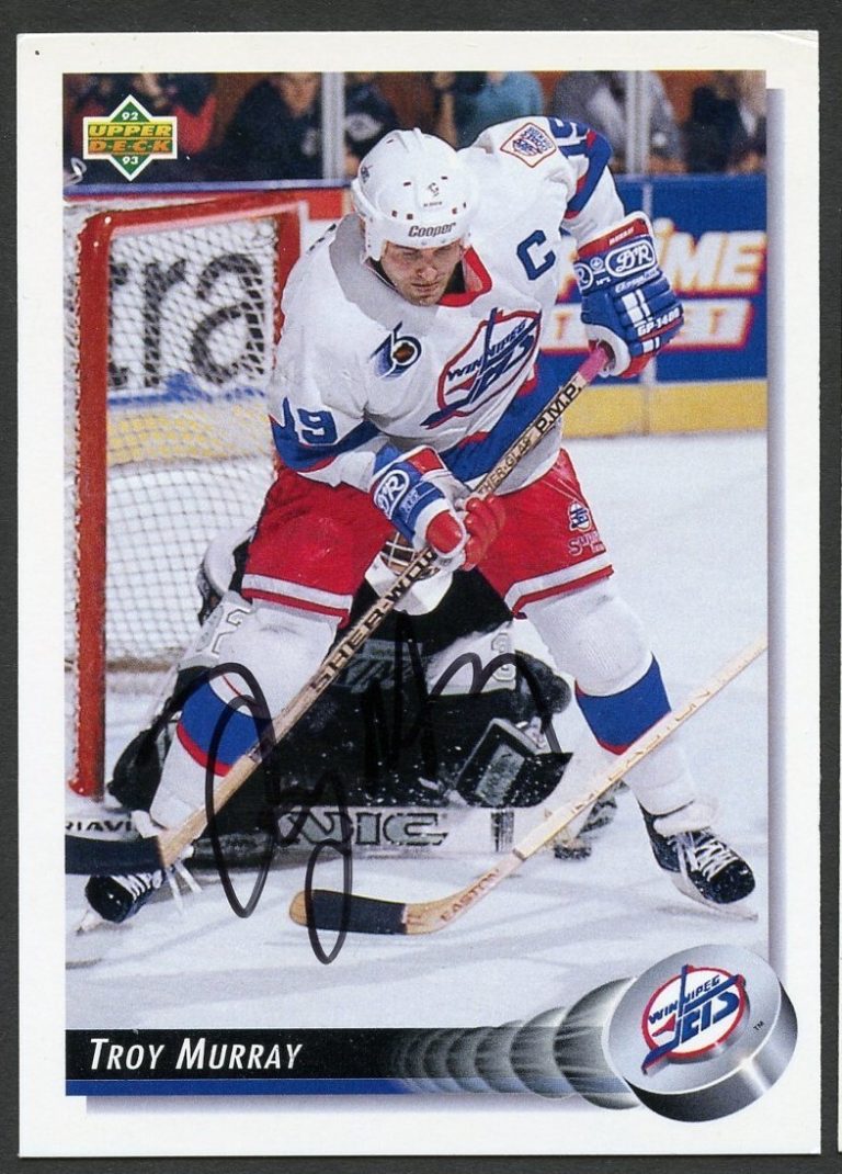 Troy Murray #129 signed autograph auto 1992-93 Upper Deck Hockey Card