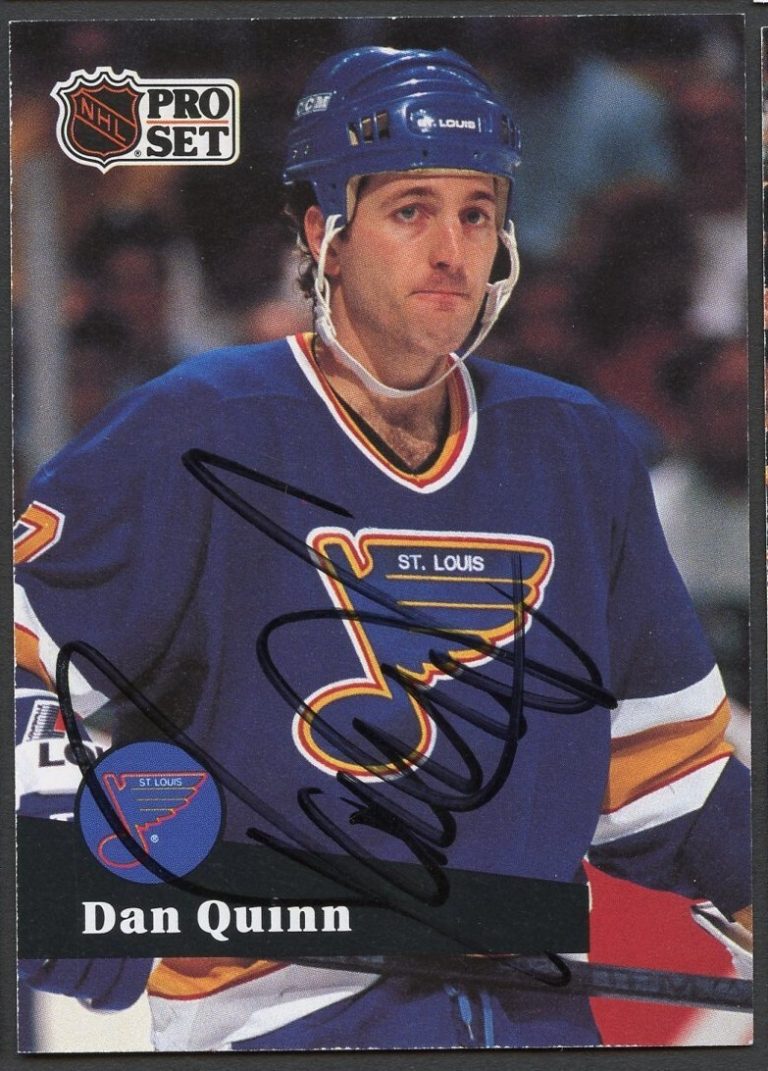 Dan Quinn #209 signed autograph auto 1991-92 Pro Set Hockey Trading Card