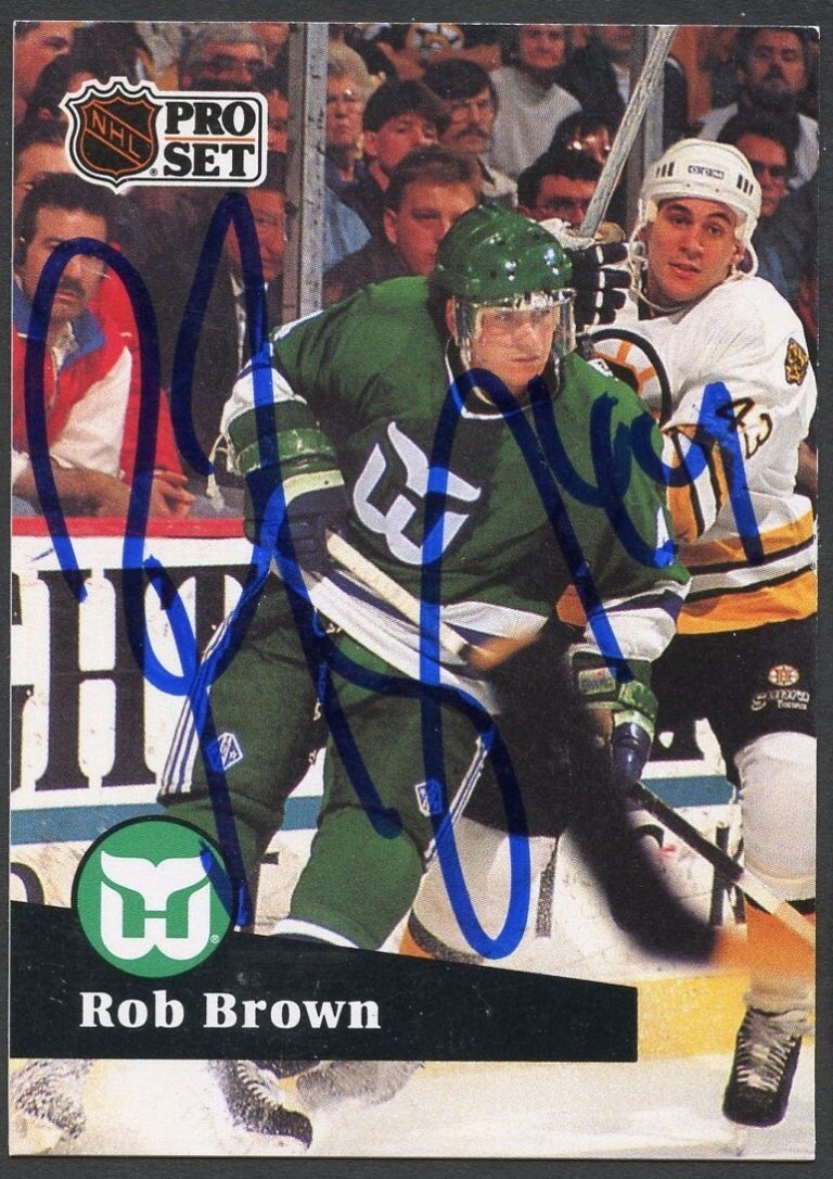 Rob Brown #80 signed autograph auto 1991-92 Pro Set Hockey Trading Card