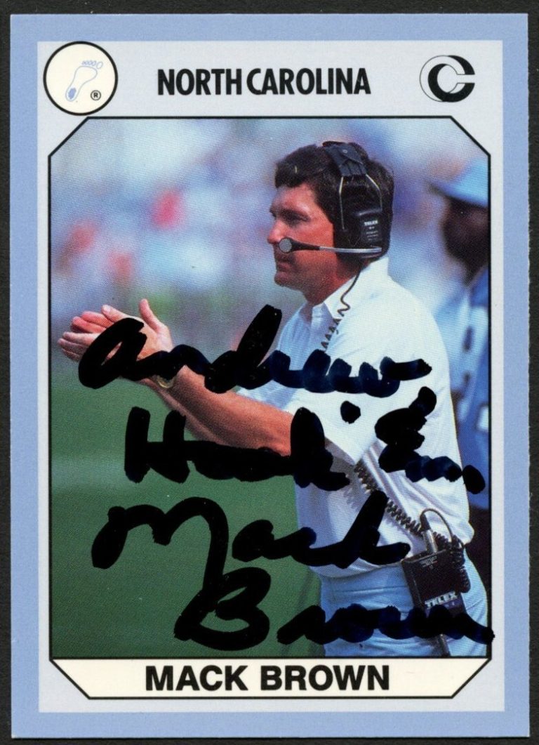 Mack Brown #23 signed autograph auto North Carolina Collegiate Card