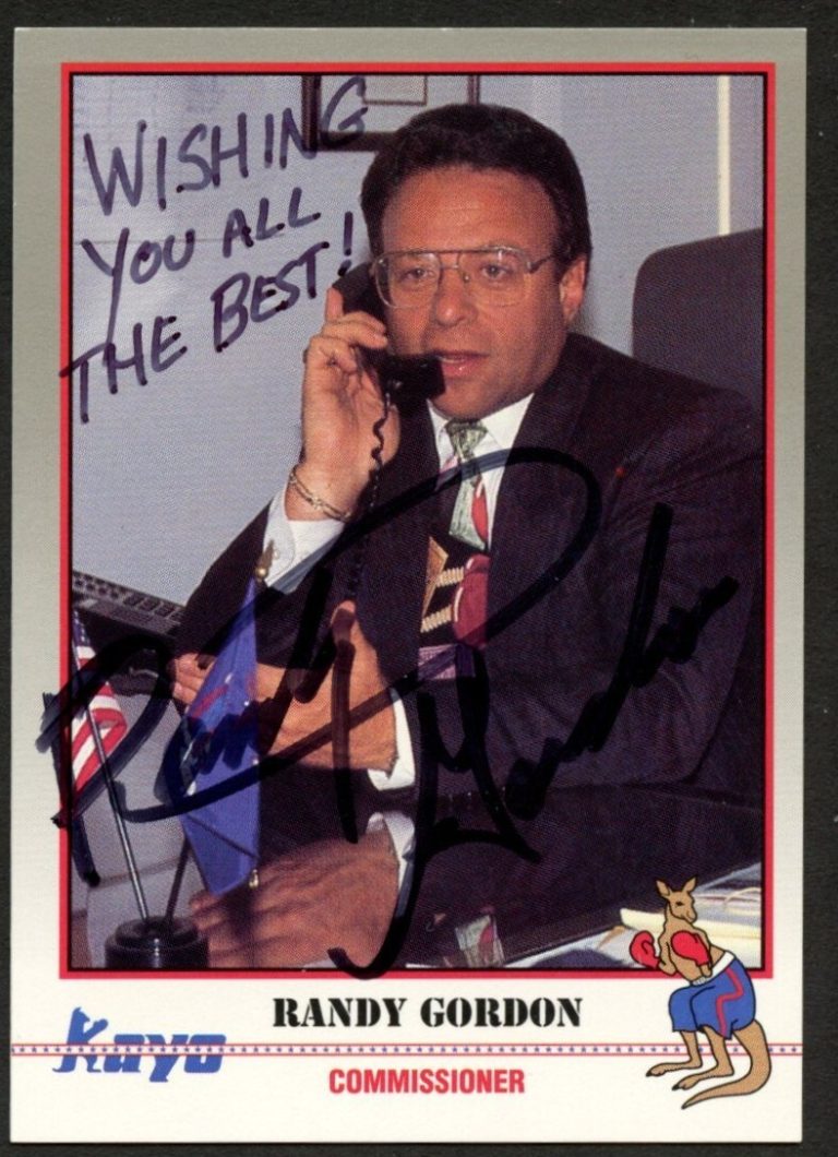 Randy Gordon #119 signed autograph auto 1991 KAYO Boxing Trading Card