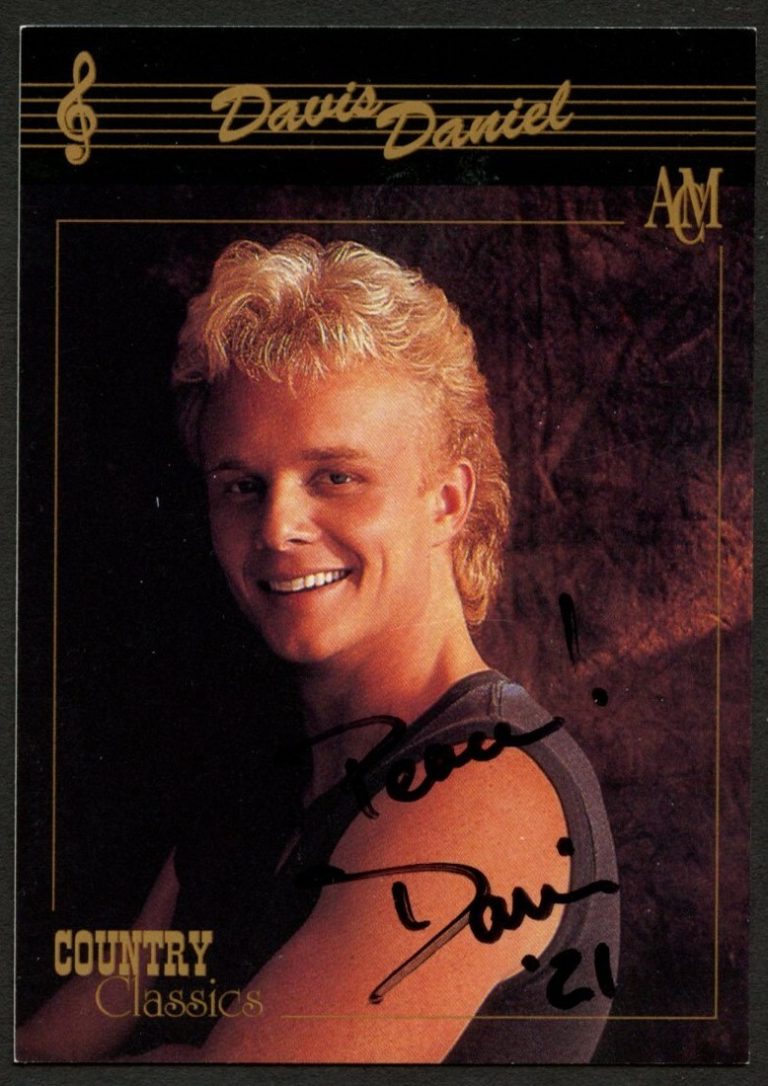 Davis Daniel #20 signed autograph 1992 Collect-A-Card Country Classics