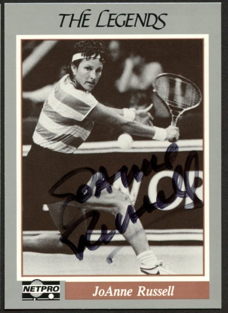 JoAnne Russell #44 signed autograph auto 1991 NetPro Legends Tennis Card