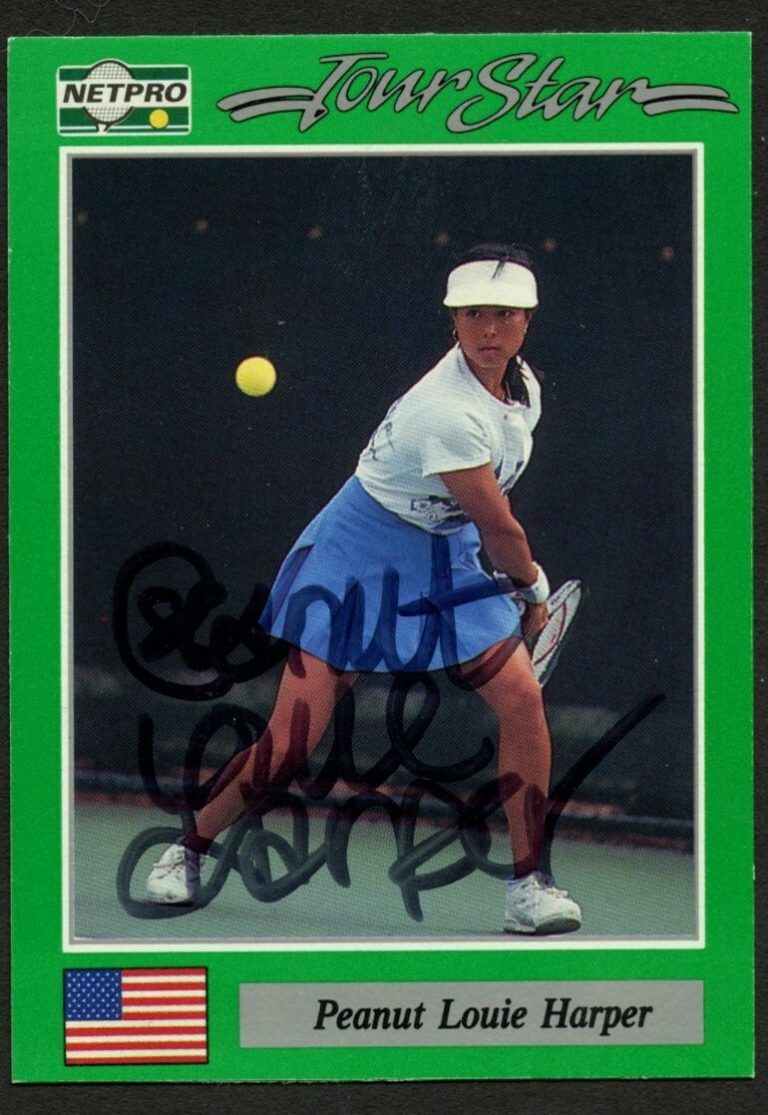Peanut Louie Harper #53 signed autograph auto 1991 NetPro Tour Star Tennis Card
