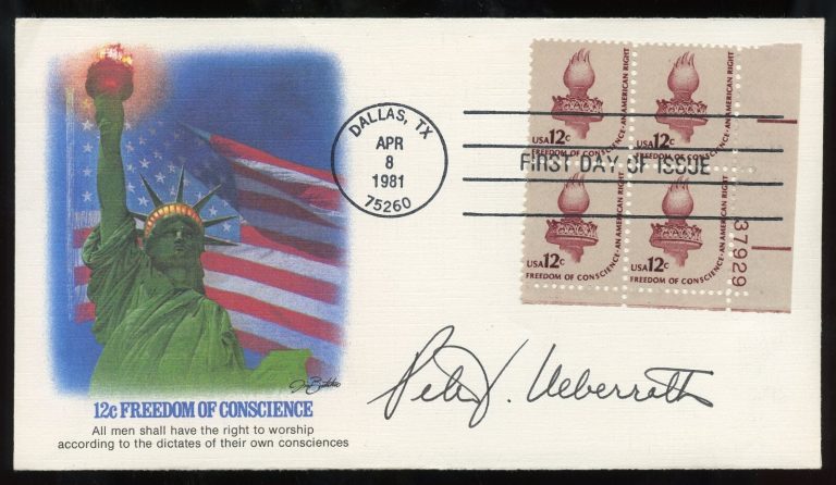 Peter Ueberroth signed autograph Sports Business Executive First Day Cover JSA