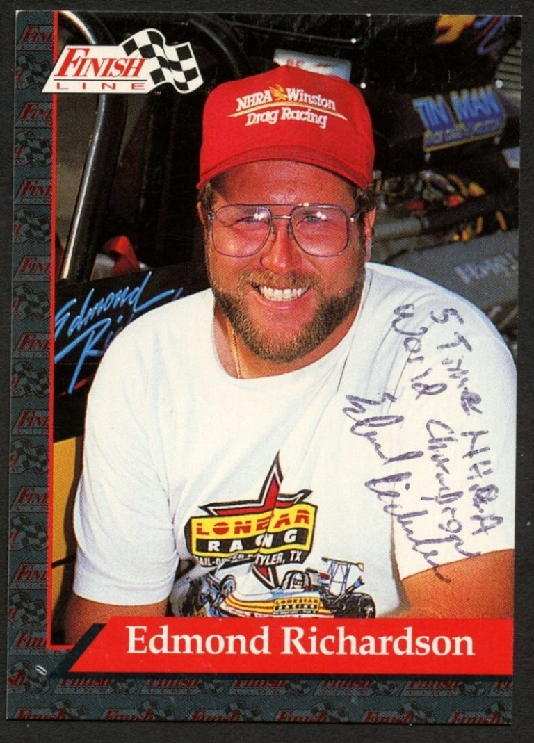 Edmond Richardson #119 signed autograph auto 1993 Finish Line NHRA Trading Card