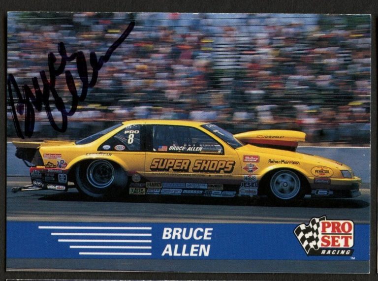 Bruce Allen #89 signed autograph auto 1991 Pro Set  NHRA Trading Card