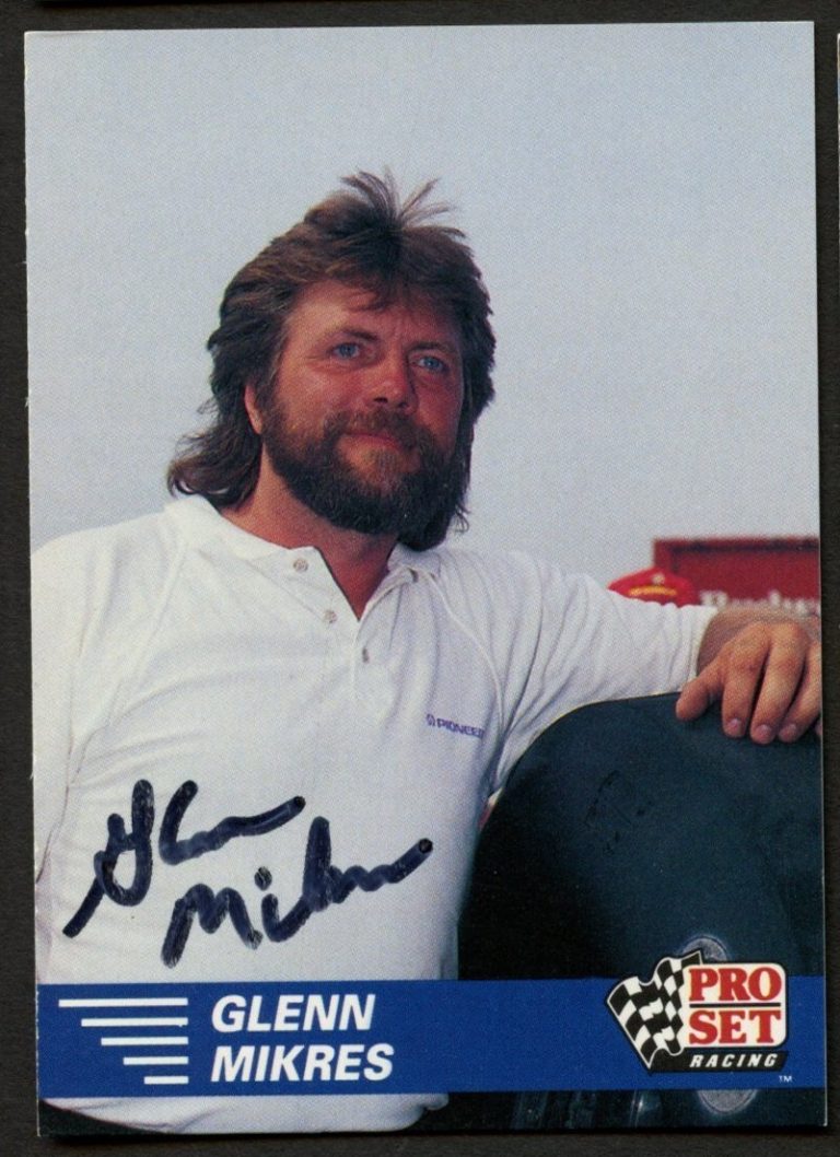 Glenn Mikres #28 signed autograph auto 1991 Pro Set  NHRA Trading Card