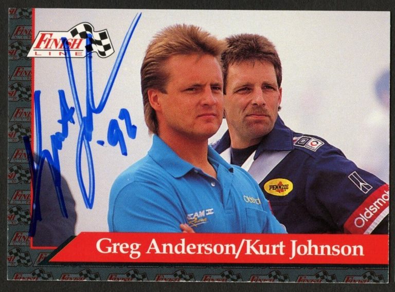 Kurt Johbnson #74 signed autograph auto 1993 Finish Line NHRA Trading Card