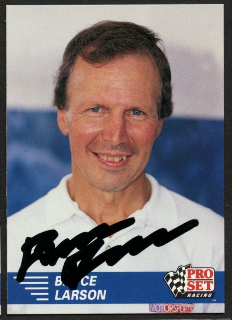 Bruce Larson #19 signed autograph auto 1991 Pro Set  NHRA Trading Card