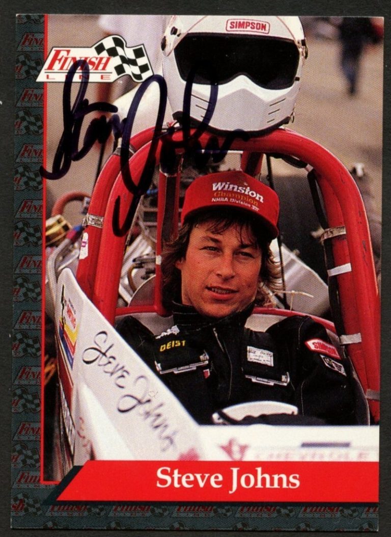 Steve Johns #116 signed autograph auto 1993 Finish Line NHRA Trading Card