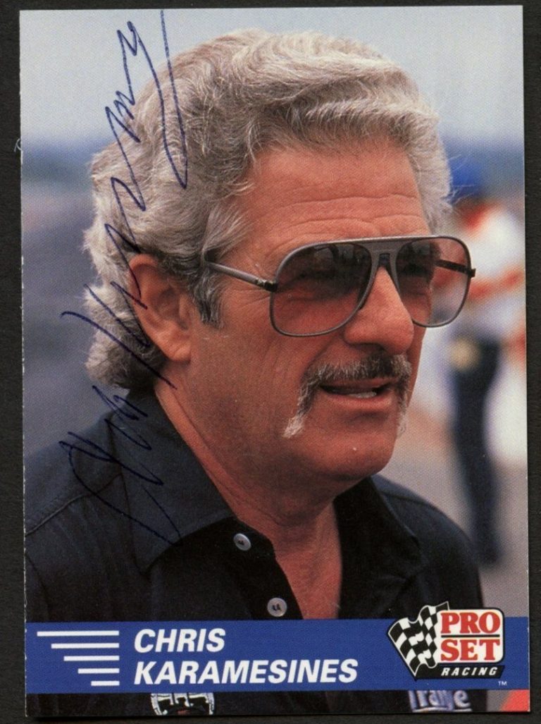 Chris Karamesines #11 signed autograph auto 1991 Pro Set  NHRA Trading Card