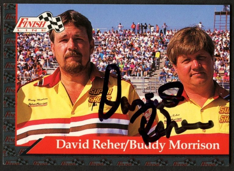 David Reher #101 signed autograph auto 1993 Finish Line NHRA Trading Card
