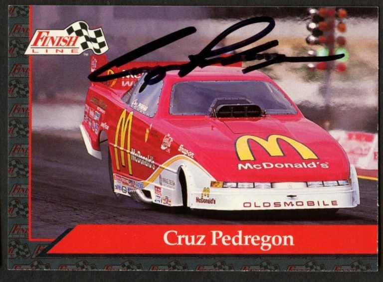 Cruz Pedregon #67 signed autograph auto 1993 Finish Line NHRA Trading Card