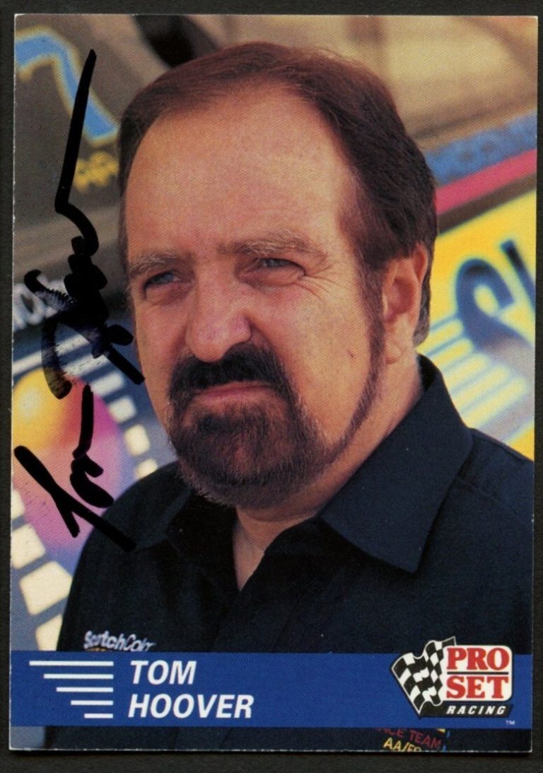Tom Hoover #23 signed autograph auto 1991 Pro Set  NHRA Trading Card